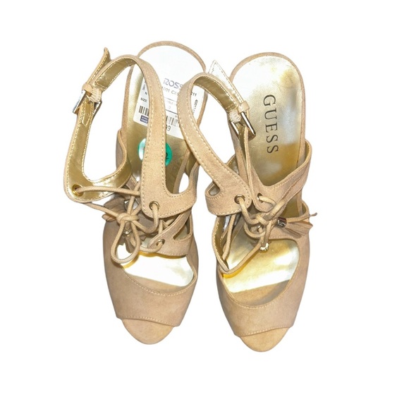 Guess beige Lace Up heels - Picture 3 of 6